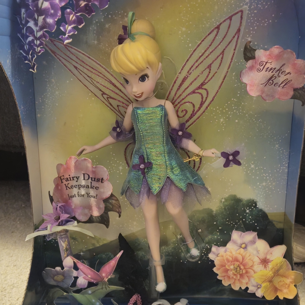 Tinkerbell Doll Vintage  Contents Brandnew Plastic On Front Of Box Is Damaged
